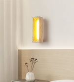 Canyon Travertine Wall Sconce — Sculptural Stone LED Wall Light
