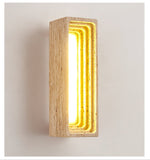 Canyon Travertine Wall Sconce — Sculptural Stone LED Wall Light