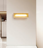 Canyon Travertine Wall Sconce — Sculptural Stone LED Wall Light