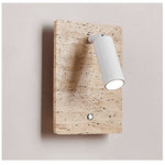 Travertine Axis Directional Wall Sconce in Natural Stone