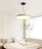 Travertine LED Pendant Light – Modern Stone Circle Pendant for Dining & Living