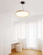 Travertine LED Pendant Light – Modern Stone Circle Pendant for Dining & Living