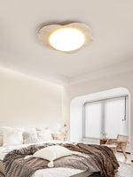 Travertine Cloud Flush Mount Ceiling Light in Natural Yellow Stone