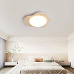 Travertine Cloud Flush Mount Ceiling Light in Natural Yellow Stone