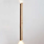 Travertine Column Wall Sconce in Yellow Travertine