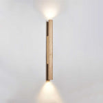 Travertine Column Wall Sconce in Yellow Travertine