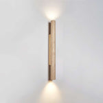 Travertine Column Wall Sconce in Yellow Travertine