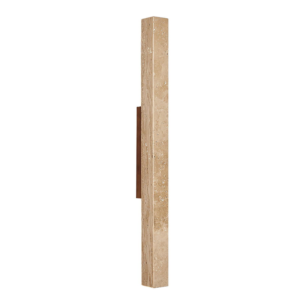 Travertine Column Wall Sconce in Yellow Travertine