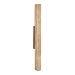 Travertine Column Wall Sconce in Yellow Travertine