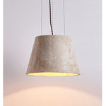 Travertine Cone Pendant Light – Natural Stone Illumination
