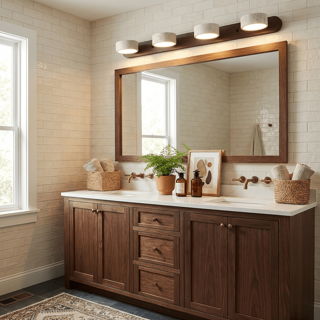 Travertine Duo Cordless LED Wall Sconce with Touch Dimming