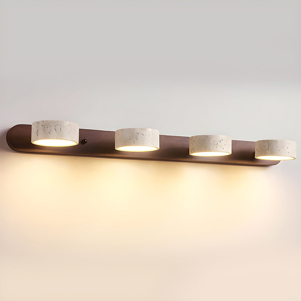 Travertine Duo Cordless LED Wall Sconce with Touch Dimming