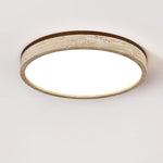 Travertine Halo Round LED Ceiling Light in Natural Stone