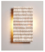 Ribbed Travertine Wall Sconce | Organic Modern Stone Lighting