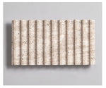 Ribbed Travertine Wall Sconce | Organic Modern Stone Lighting