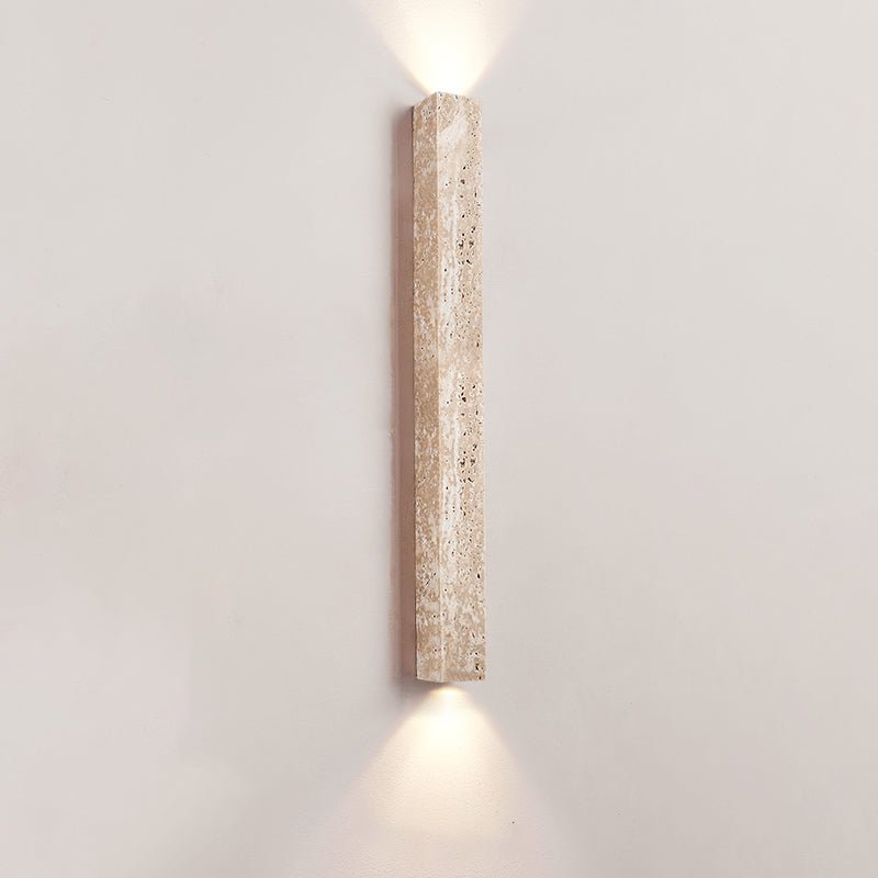 Travertine Wall Sconce with Up and Down Lighting