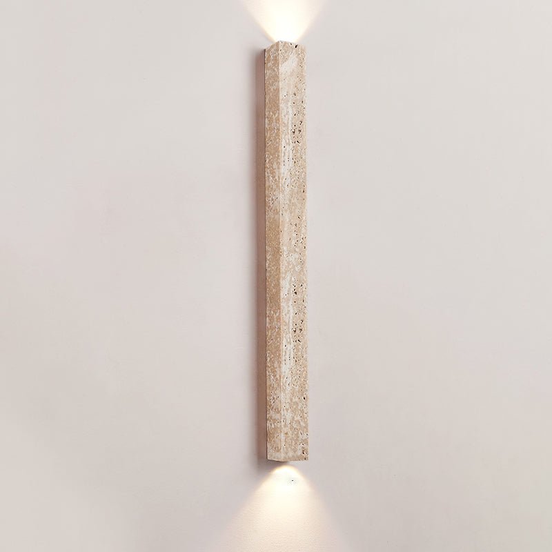 Travertine Wall Sconce with Up and Down Lighting