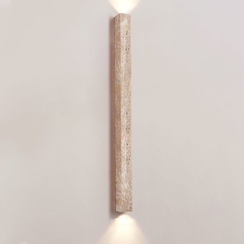 Travertine Wall Sconce with Up and Down Lighting