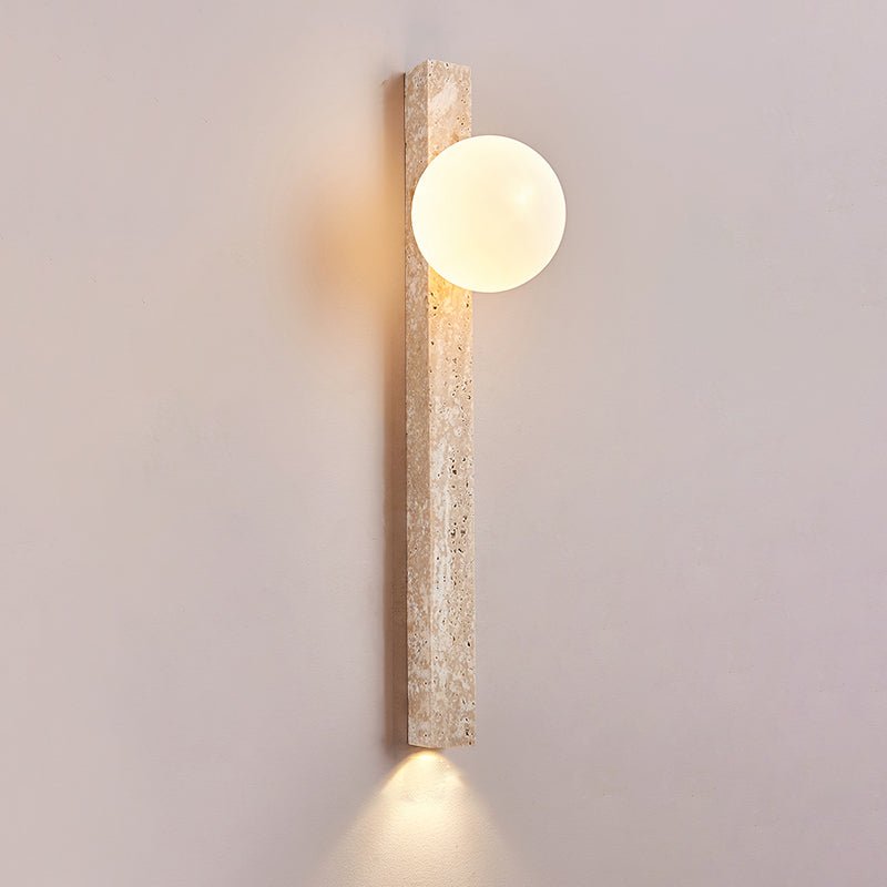 Travertine Wall Sconce with Up and Down Lighting