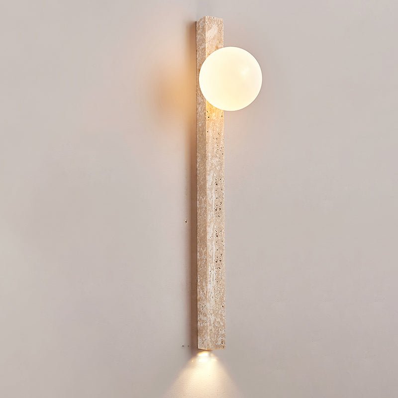 Travertine Wall Sconce with Up and Down Lighting