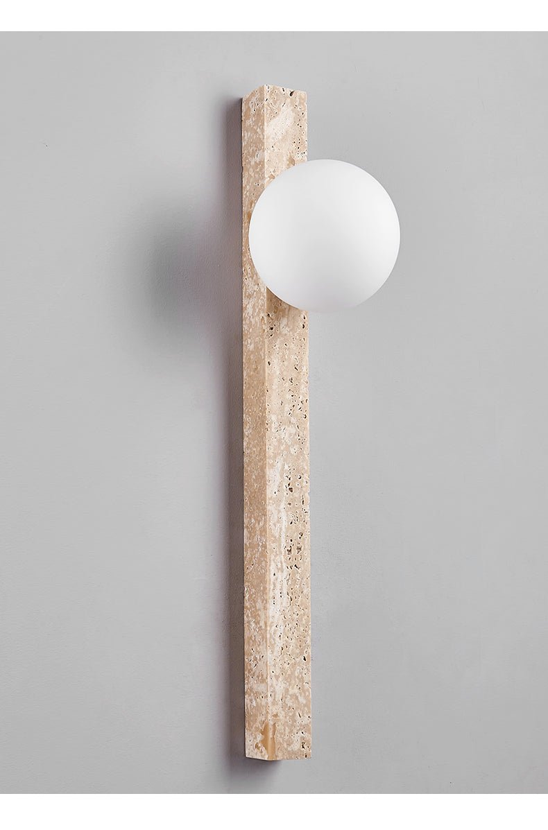 Travertine Wall Sconce with Up and Down Lighting
