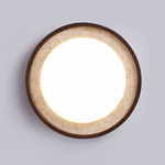 Travertine Wood LED Flush Mount Ceiling Light for Modern Interiors