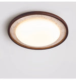 Travertine Wood LED Flush Mount Ceiling Light for Modern Interiors