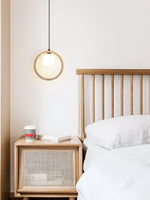 Travira Halo Pendant Light in Natural Travertine