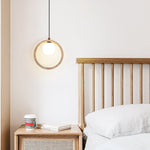 Travira Halo Pendant Light in Natural Travertine