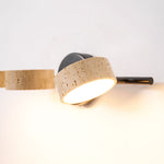 Traviso Beam Vanity Light – Travertine LED Wall Sconce, Modern Minimalist Bathroom Lighting
