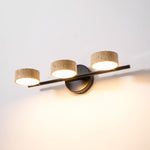 Traviso Beam Vanity Light – Travertine LED Wall Sconce, Modern Minimalist Bathroom Lighting