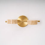 Traviso Beam Vanity Light – Travertine LED Wall Sconce, Modern Minimalist Bathroom Lighting