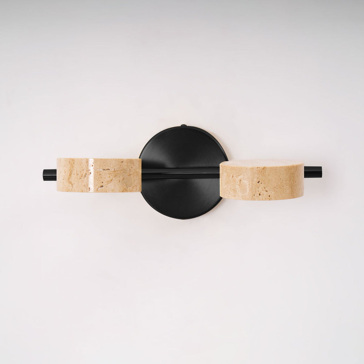 Traviso Beam Vanity Light – Travertine LED Wall Sconce, Modern Minimalist Bathroom Lighting