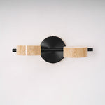 Traviso Beam Vanity Light – Travertine LED Wall Sconce, Modern Minimalist Bathroom Lighting