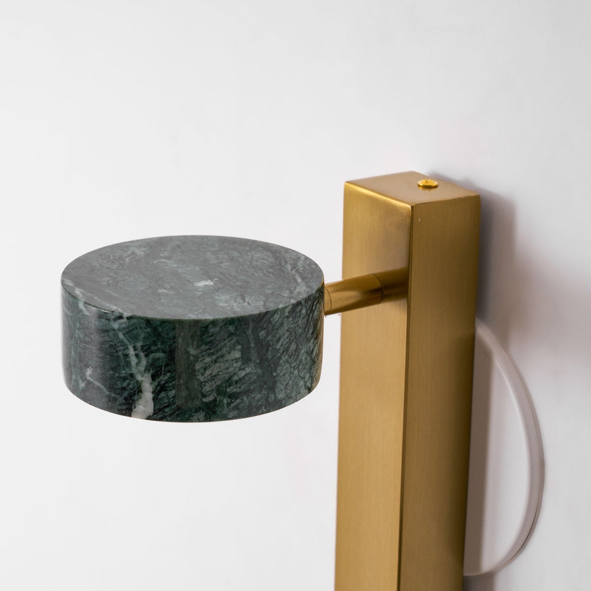 Traviso Solo Wall Sconce in Green Marble and Brass