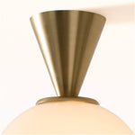 Trilo Globe Ceiling Light — Modern Opal Glass Flush Mount