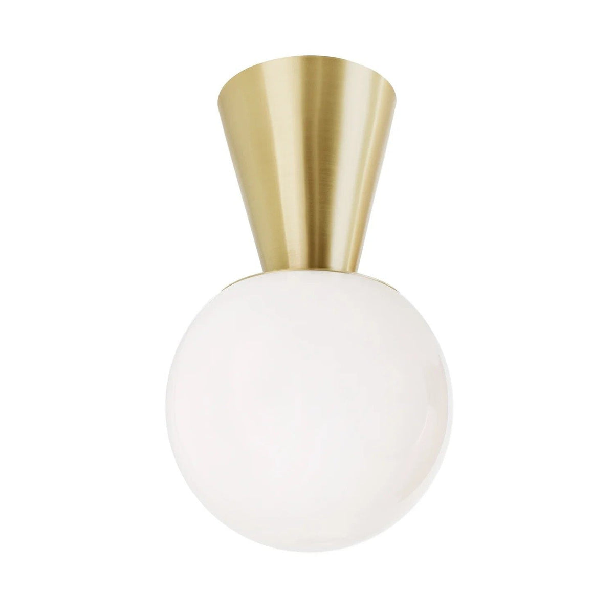 Trilo Globe Ceiling Light — Modern Opal Glass Flush Mount