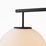 Trilo Globe Pendant Light – Three Opal Glass Spheres on a Sleek Bar