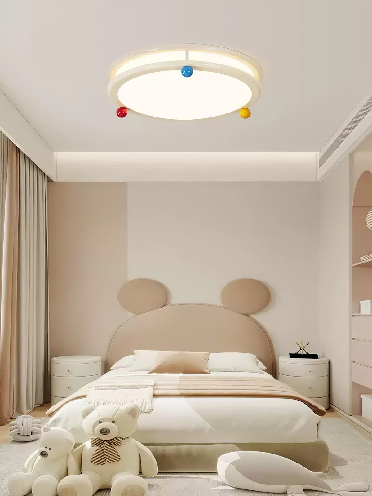 Trio Memphis Ceiling Light – Modern Flush Mount with Colorful Spheres