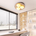 Trio Travertine Flush Mount Ceiling Light with LED Globes