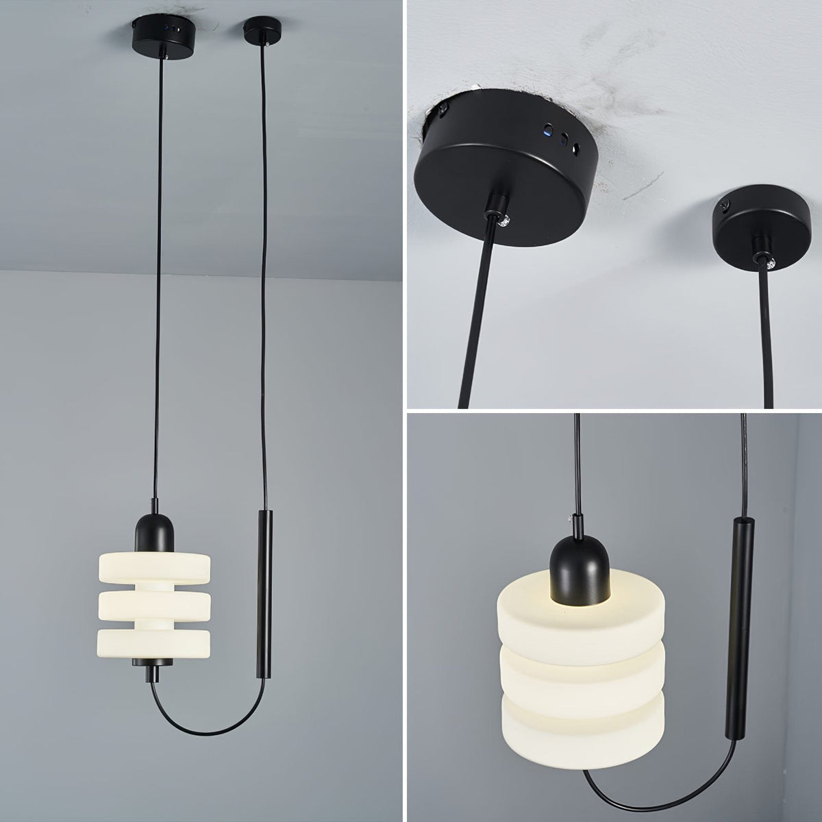 Triple Puck Pendant light