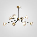 Tristan Brass & Acrylic LED Chandelier, Modern Multi-Head Pendant Light