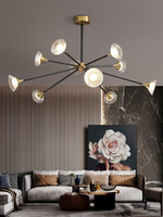 Tristan Brass & Acrylic LED Chandelier, Modern Multi-Head Pendant Light