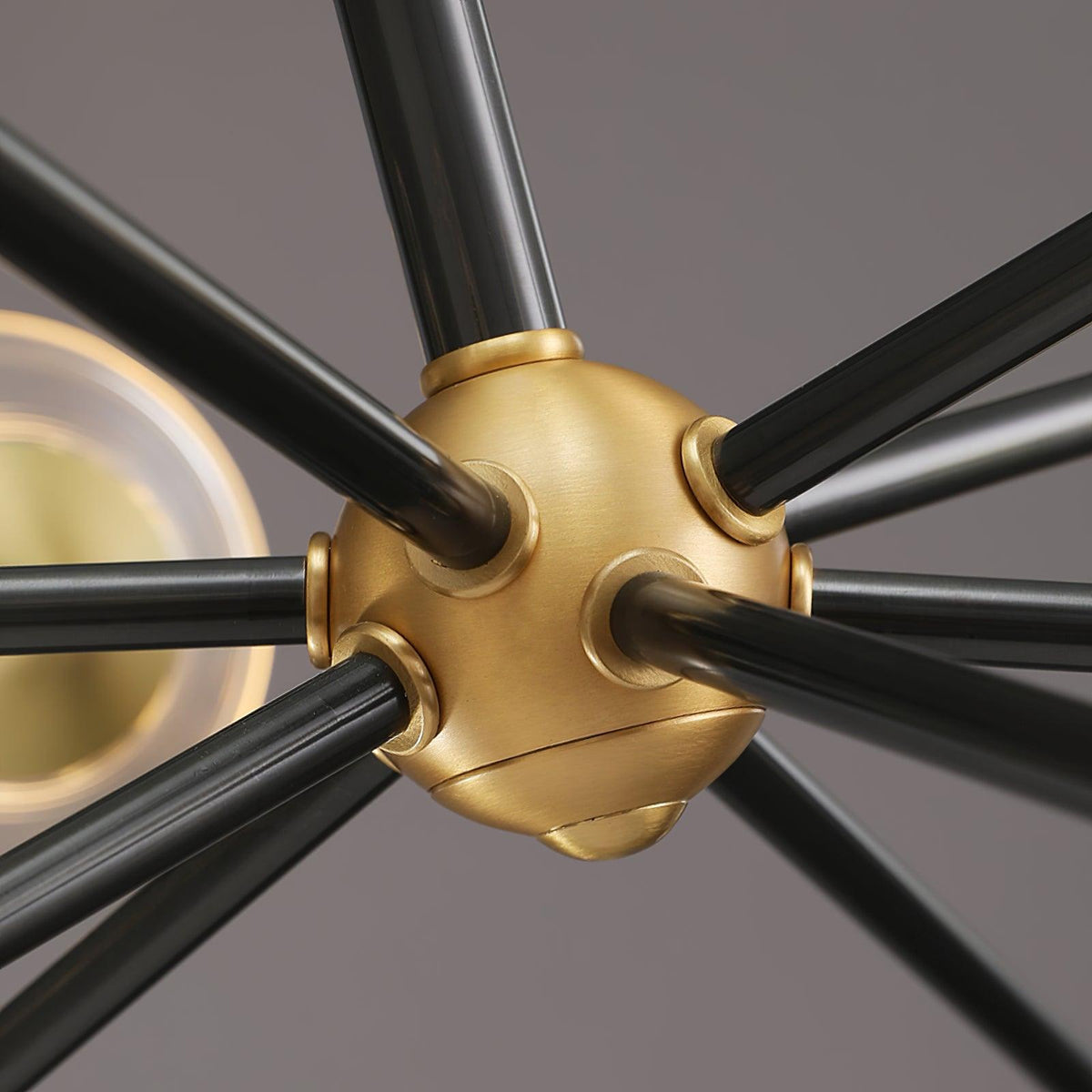 Tristan Brass & Acrylic LED Chandelier, Modern Multi-Head Pendant Light