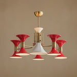 Tromina Trumpet Chandelier – Mid-Century Brass & Iron Pendant Light