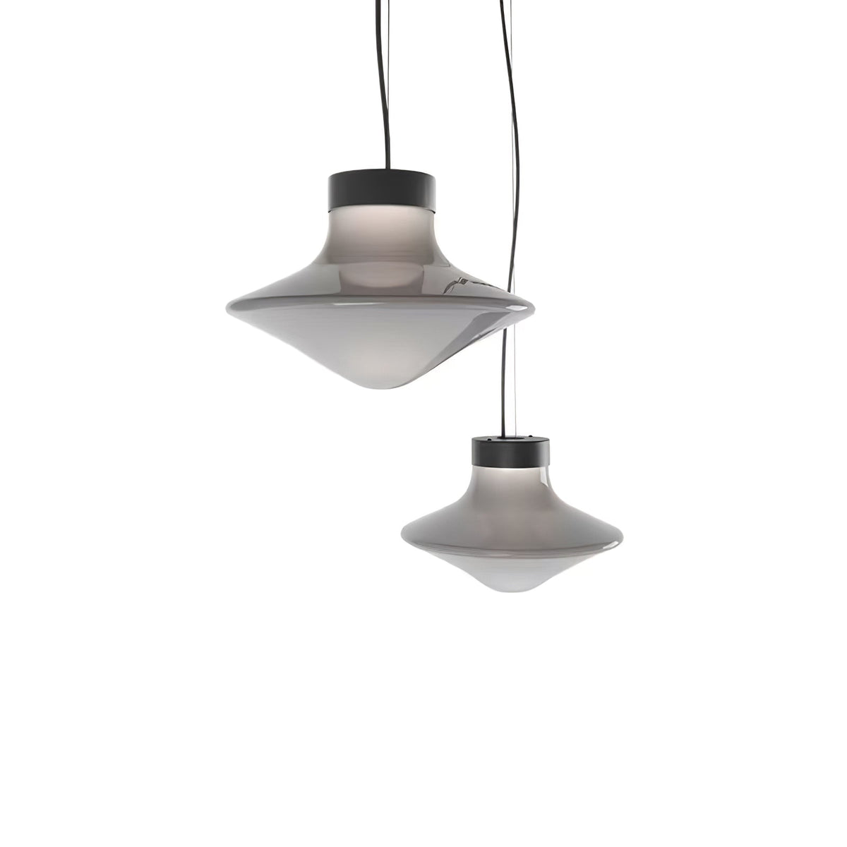 Trottola Modern Glass Pendant Light for Dining Room and Living Space