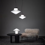 Trottola Modern Glass Pendant Light for Dining Room and Living Space