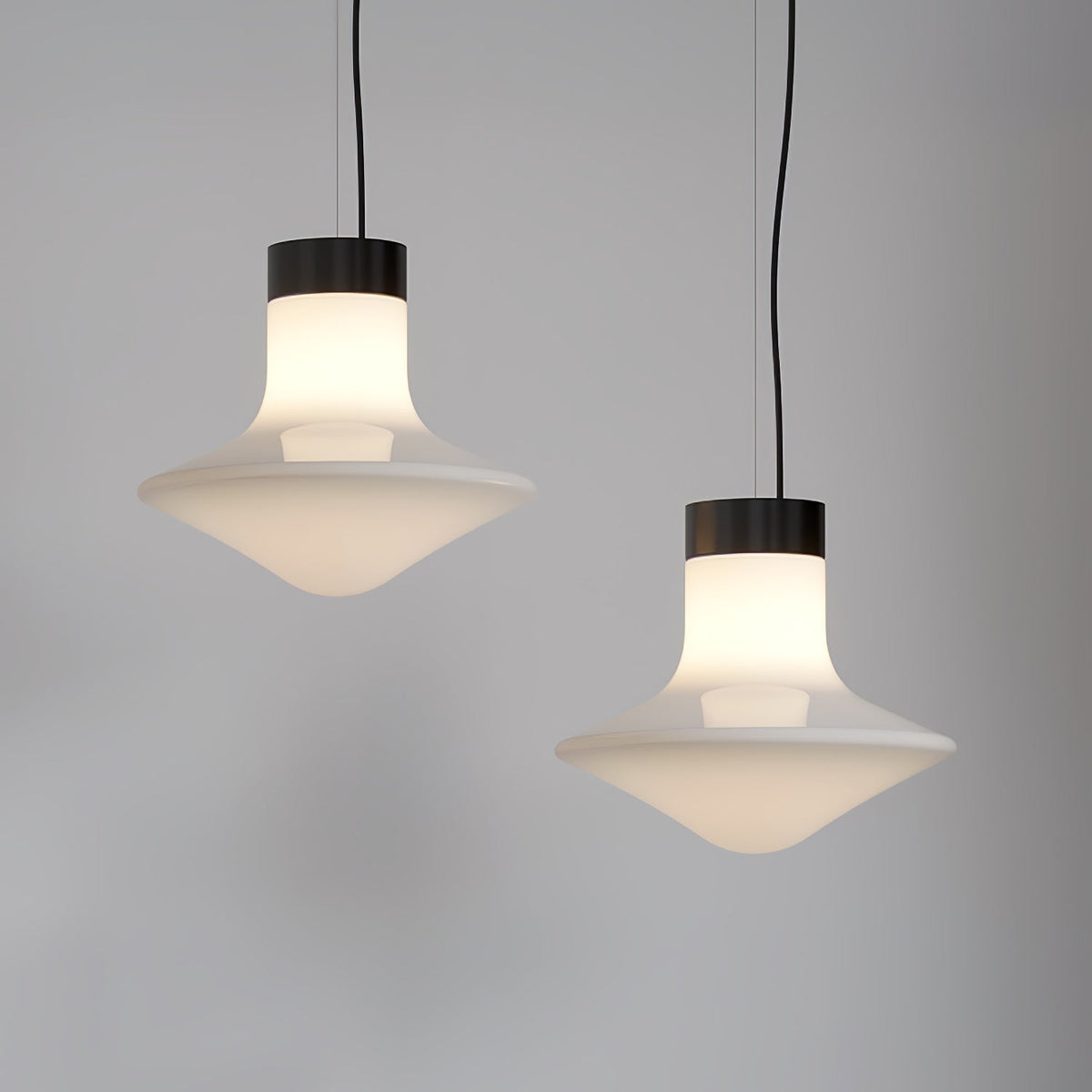 Trottola Modern Glass Pendant Light for Dining Room and Living Space