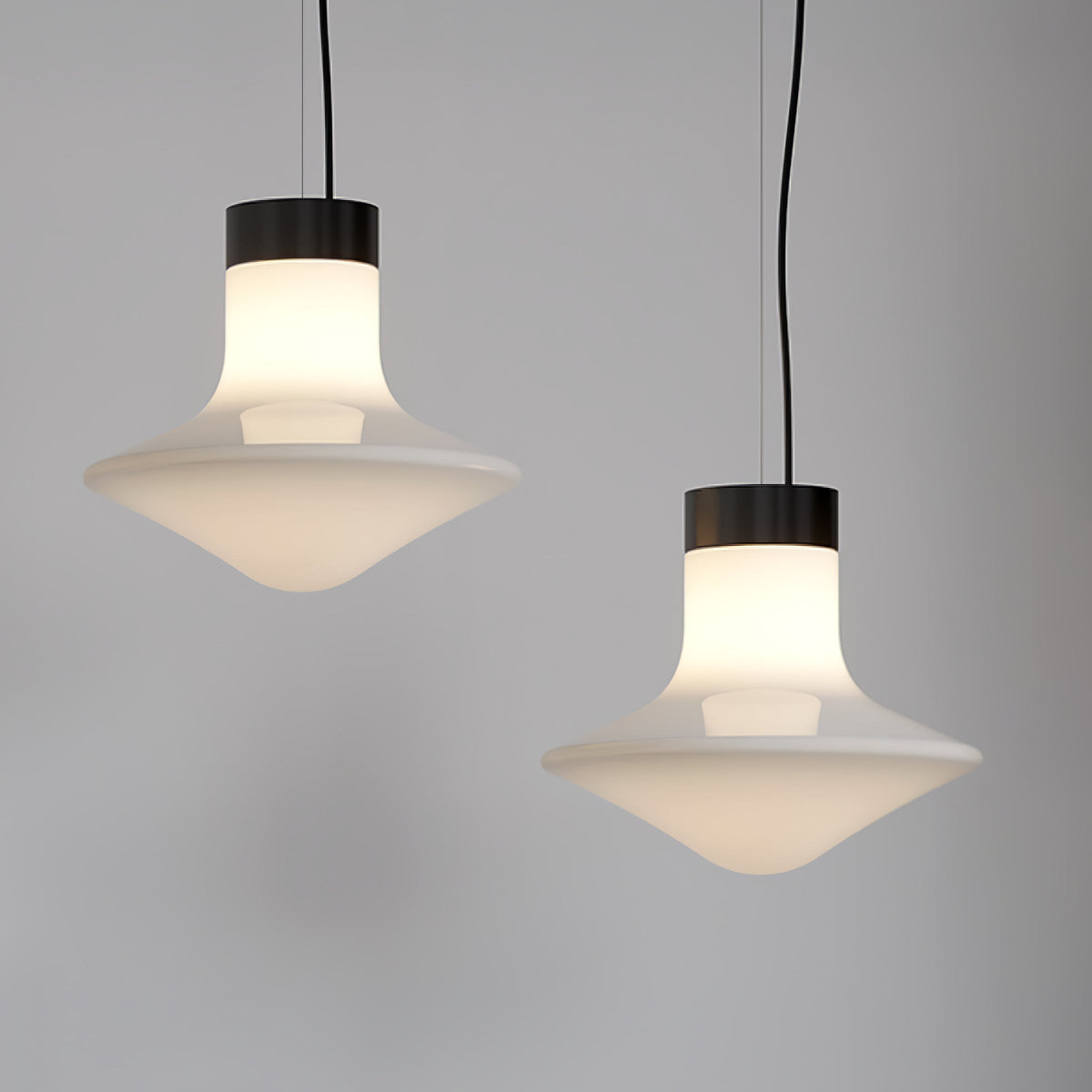 Trottola Modern Glass Pendant Light for Dining Room and Living Space