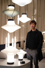 Trottola Modern Glass Pendant Light for Dining Room and Living Space